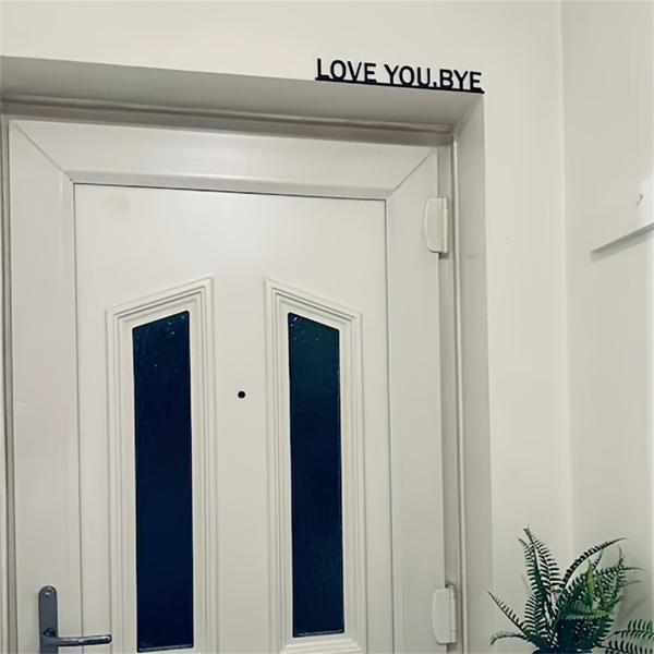 CIFbuy经典“LOVE YOU BYE”金属标识图案墙面装饰品，营造节日氛围的装饰品，适用于情人节、复活节、感恩节的室内装饰，适用于客厅、卧室的墙面装饰，是精美的家居装饰艺术品或墙面雕塑。(TikTok、temu下自提)-6