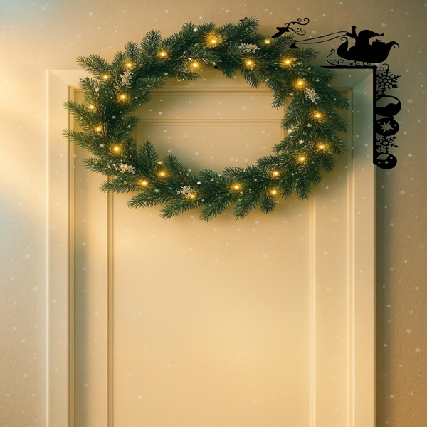 CIFbuy复古铁制雪橇墙饰 乡村农场圣诞墙壁装饰 TikTok、temu下自提-1