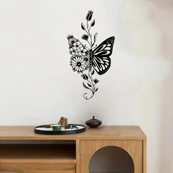 CIFbuy复古向日葵铁制墙饰手工锻造植物花园装饰适用于多房间(TikTok、temu下自提)-2