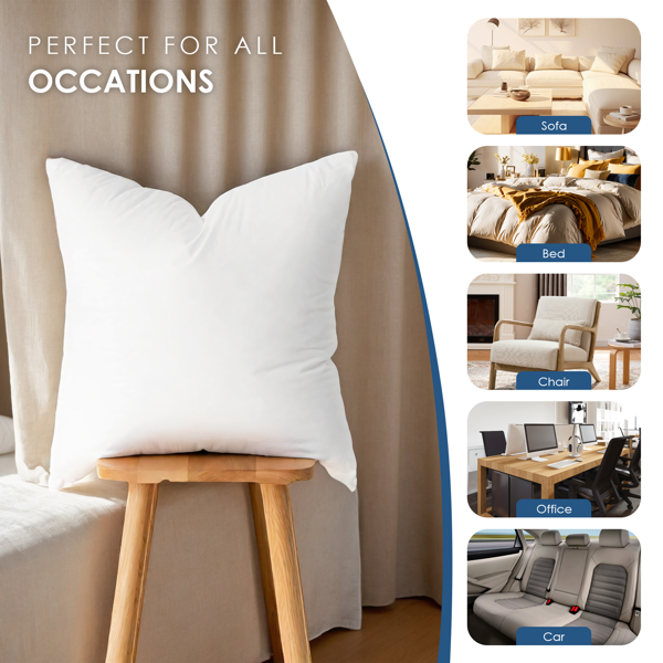 为您带来加倍的舒适。这套两只装20英寸白色抱枕内胆，蓬松度极佳，能瞬间提升沙发与床铺的温馨感。无枕套设计，鼓励创意混搭，满足季节更换或风格焕新的需求。-5