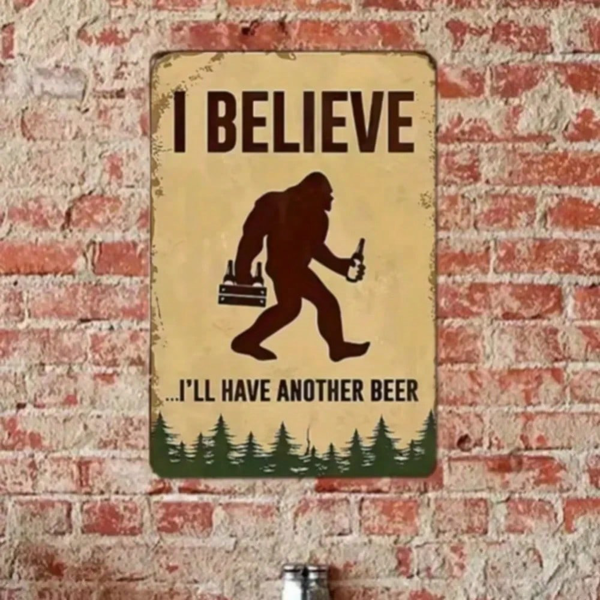 CIFbuy 时尚我相信我会再来一杯啤酒金属标牌 完美家居酒吧装饰(TikTok、temu下自提)-1