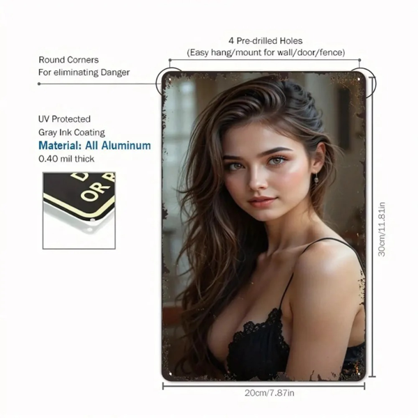 CIFbuy波西米亚复古女性肖像铝制墙艺 客厅卧室装饰壁画（TikTok、temu下自提）-5