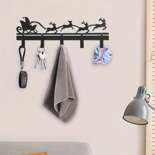 CIFbuy雪花门口壁挂钥匙挂钩收纳架(TikTok、temu下自提)-7