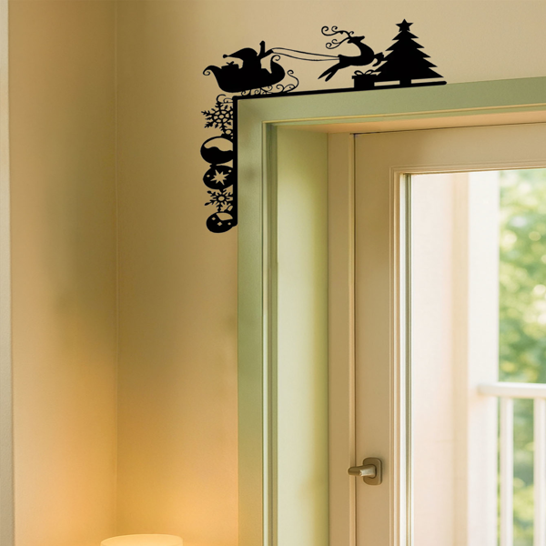 CIFbuy可移除圣诞雪橇墙贴节日家居装饰贴纸(TikTok、temu下自提)-4