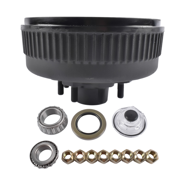刹车鼓 Hub Brake Drum with Bearings 12.25 x 2.5 5/8" Stud 7200 7500 Horse Trailer RV 8-393-2