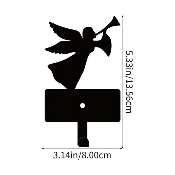 CIFbuy现代农庄天使喇叭设计重型壁挂挂钩 多功能玄关收纳架（TikTok、temu下自提）-3