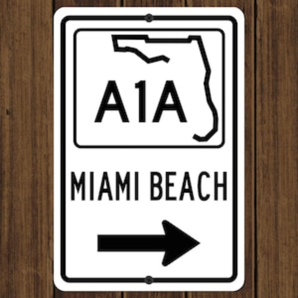 CIFbuy迈阿密海滩佛罗里达公路标志 金属墙饰 纪念品装饰 （TikTok、temu下自提）-5
