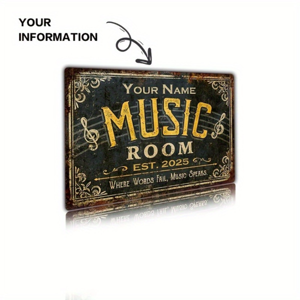 CIFbuy定制金属音乐牌室内外装饰个性化礼品（TikTok、temu下自提）-1