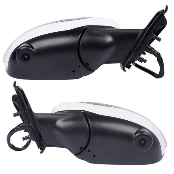 后视镜 2Pcs Door Mirrors Power Heated with Camera LH & RH Fit for Nissan Rogue 2.5L 2.0L l4 963024BA3A 963014BA3A-7