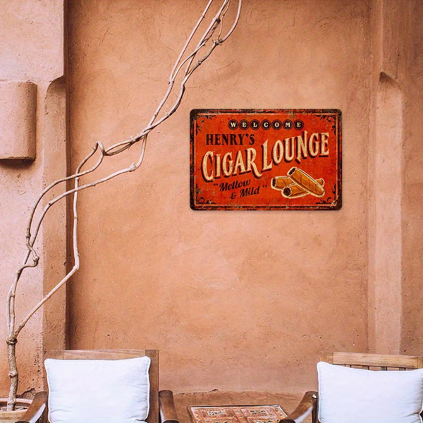 CIFbuy个性化金属雪茄墙饰 现代风格男士空间酒吧定制铝牌装饰 TikTok、temu下自提-2