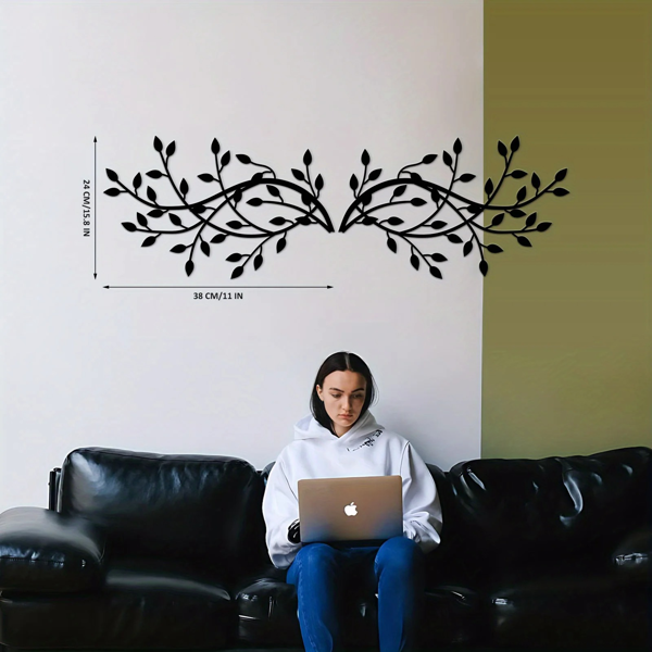 CIFbuy现代简约金属叶墙饰套装客厅卧室办公室装饰（TikTok、temu下自提）-5