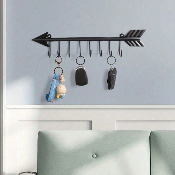 CIFbuy金属壁挂弓箭挂钩简约门厅衣帽钥匙收纳节省空间圣诞礼物(TikTok、temu下自提)-4