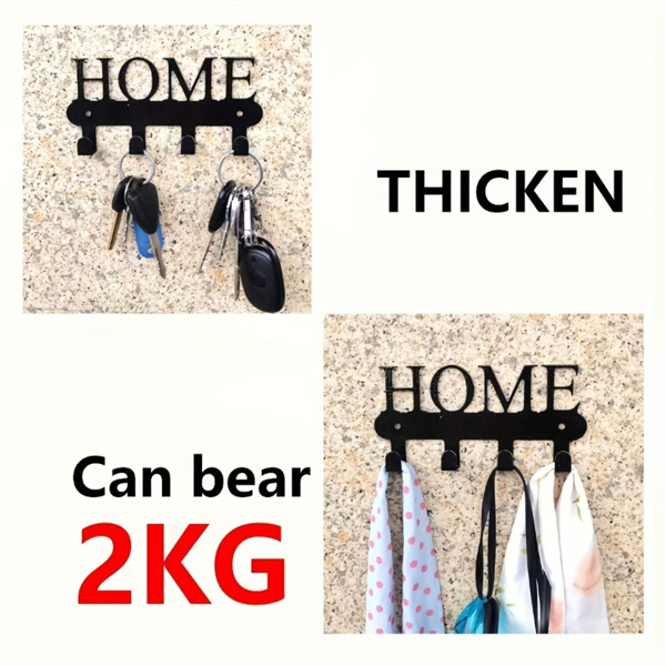 CIFbuy防锈铁制壁挂钥匙收纳架 简约玄关组织器 TikTok、temu下自提-5