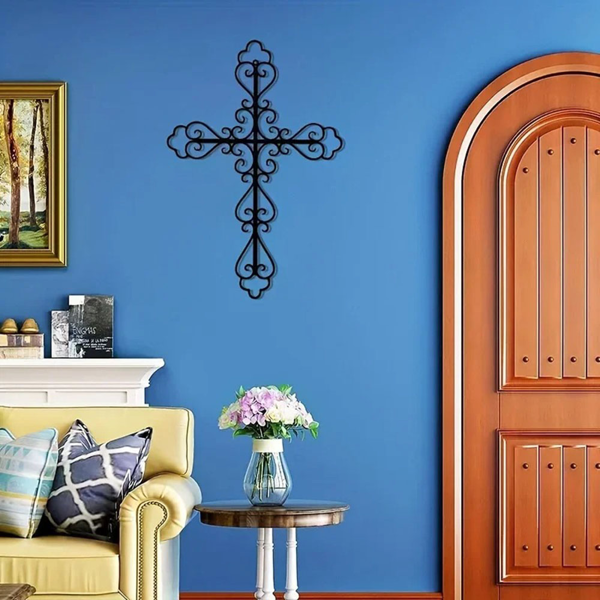 CIFbuy复古交叉金属墙壁装饰艺术 适用于多场景家居布置（TikTok、temu下自提）-2