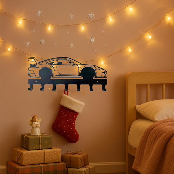 CIFbuy赛车钥匙扣与壁挂套装家用装饰钥匙收纳（TikTok、temu下自提）-3