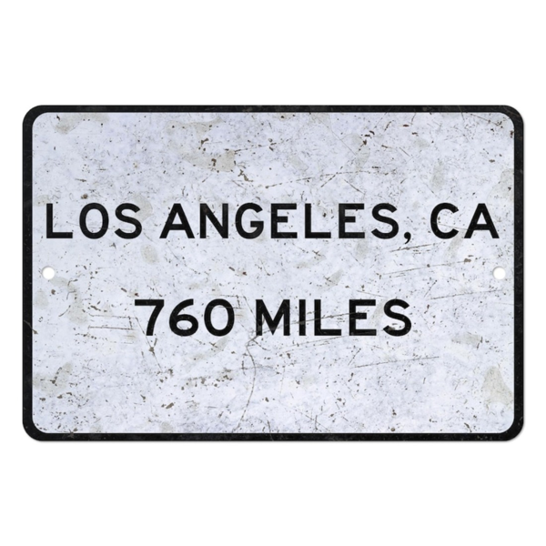 CIFbuy洛杉矶定制城市距离标识牌 个性化纪念品旅游礼品金属复古牌(TikTok、temu下自提)-4
