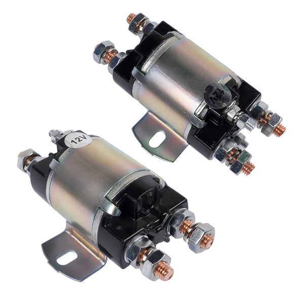 电磁阀 Set of 2 Solenoid Fit for Yamaha G1 Gas Models Golf Cart 12V 6 Terminal 12 Volt 100A 2-Cycle Gas Models Engine 1982-1989 J17-81950-01 J1781950-01 J178195001-2