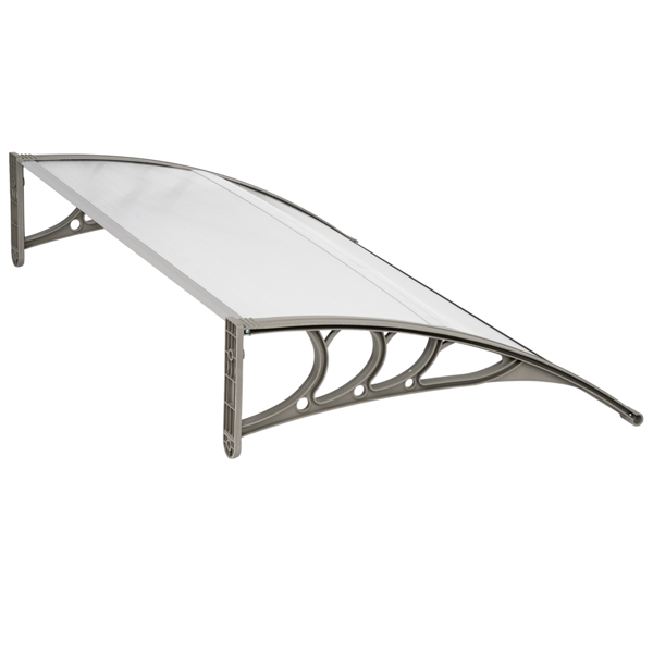 120*80cm 透明板灰色支架 雨篷 塑料支架 阳光板 前后铝条 英国-4