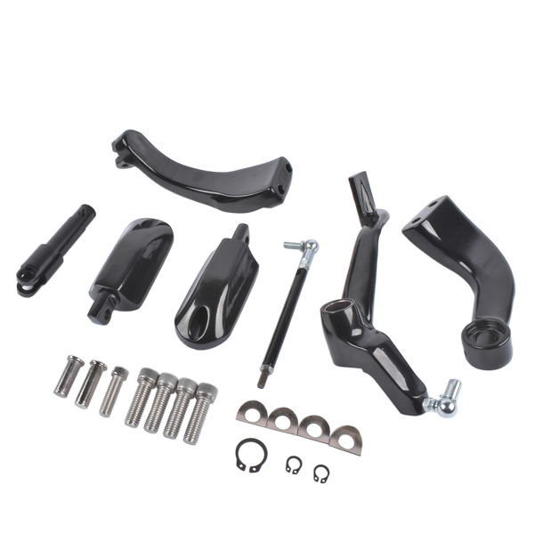 前置脚踏 Mid Control Shifter Lever Pegs Kit Black Fits for Harley Sportster Forty Eight Iron XL883 XL1200 Models 2004-2013-2