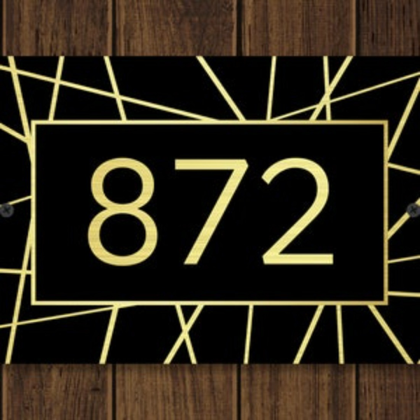 CIFbuy定制家庭地址标志金属牌 金色银色数字门牌（TikTok、temu下自提）-7