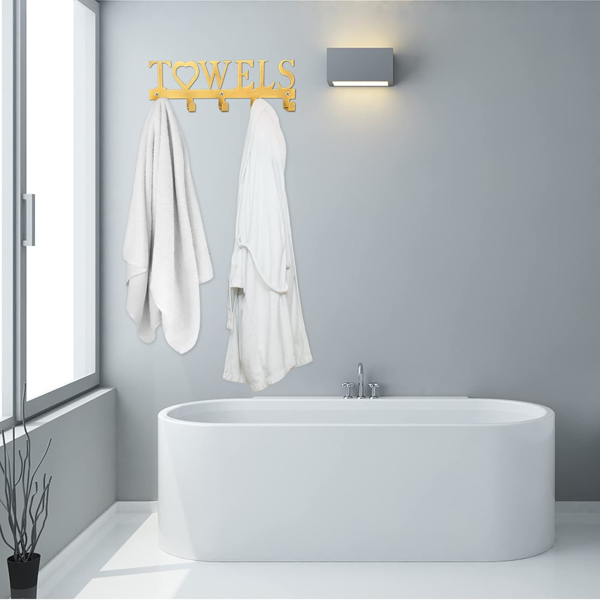 CIFbuy哥特风黑色铁制墙钩防锈涂层毛巾架浴室厨房门厅挂钩(TikTok、temu下自提)-5