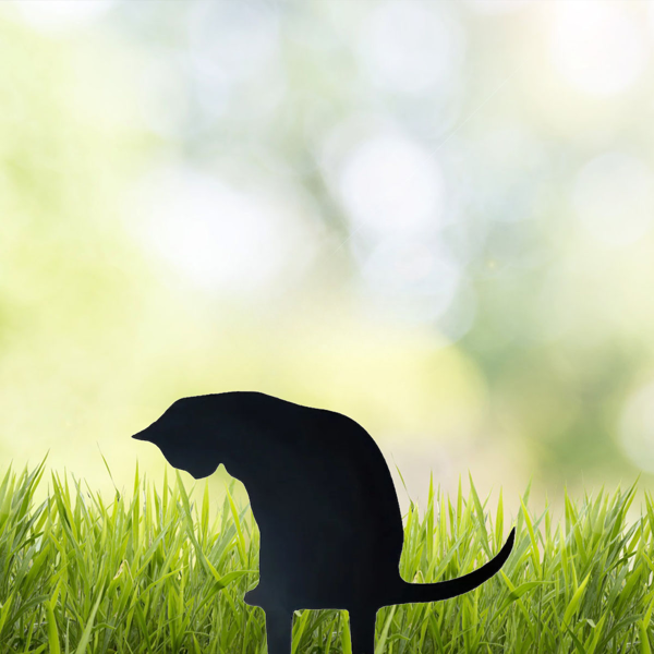 CIFbuy黑色猫金属户外雕像镂空剪影花园装饰（TikTok、temu下自提）-3