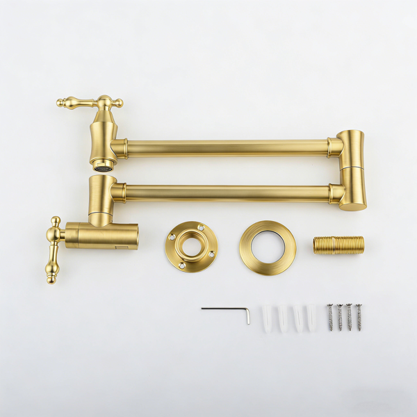 厨房折叠水龙头Folding faucet Pot Filler Faucet Wall Mount-7