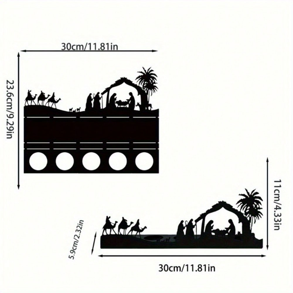 CIFbuy现代简约麋鹿角造型双支铁制烛台套装（TikTok、temu下自提）-6