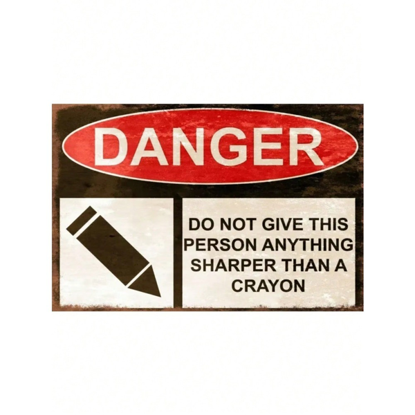 CIFbuy复古幽默金属标识牌 适用于办公室和男人空间(TikTok、temu下自提)-2