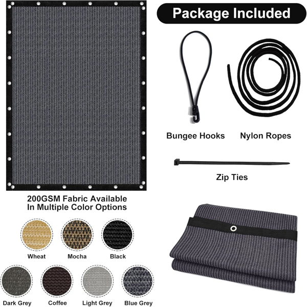 XISHAN 6'X12' 深灰色HDPE花园网-3