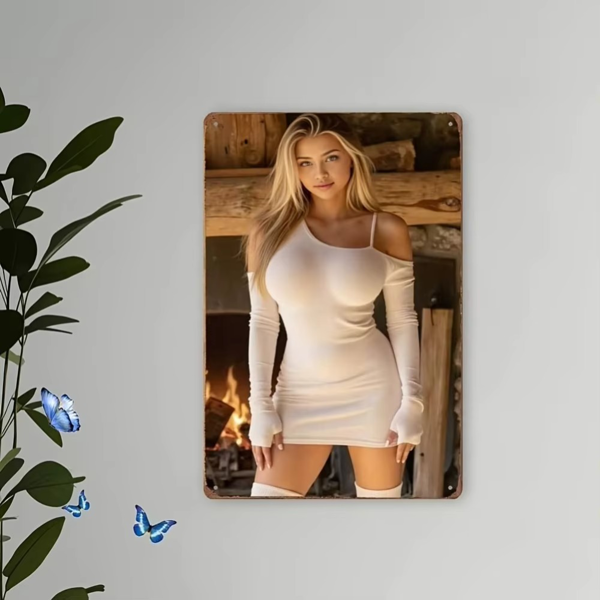 CIFbuy复古防水防尘壁炉绿植铝墙饰家居酒吧咖啡馆装饰(TikTok、temu下自提)-1