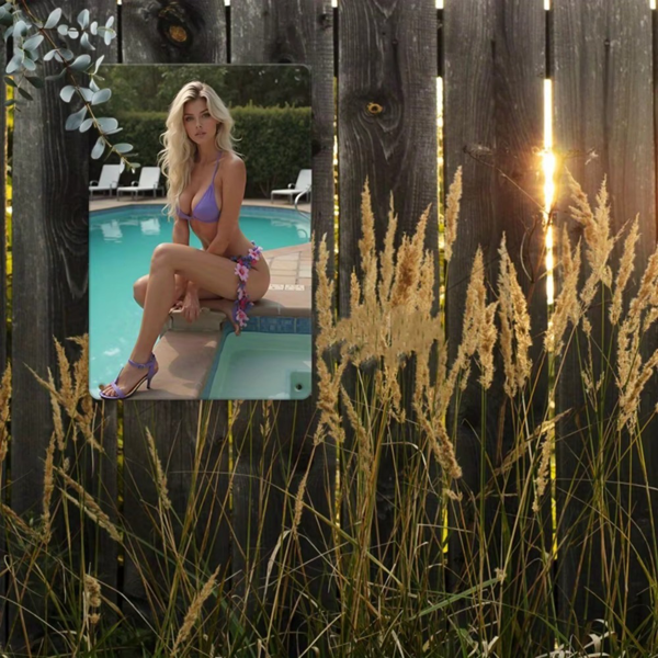 CIFbuy复古防水铝制壁挂海报 客厅泳池装饰艺术画（TikTok、temu下自提）-6