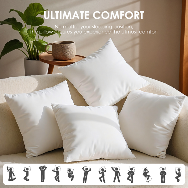以双只装的价值，提升多个空间的舒适度。这款白色抱枕芯（18英寸）填充饱满，随时为您的沙发和卧室注入柔软氛围。免去枕套的设定，让您拥有完全的搭配自由与更直接的触感。-5