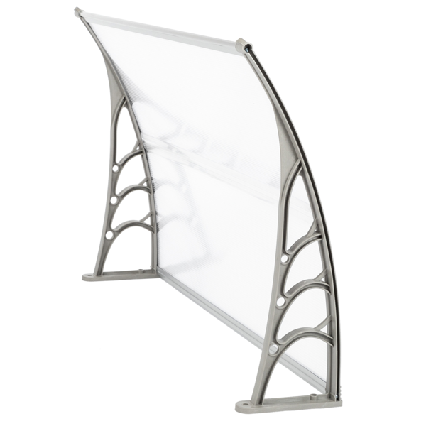 120*80cm 透明板灰色支架 雨篷 塑料支架 阳光板 前后铝条 英国-7