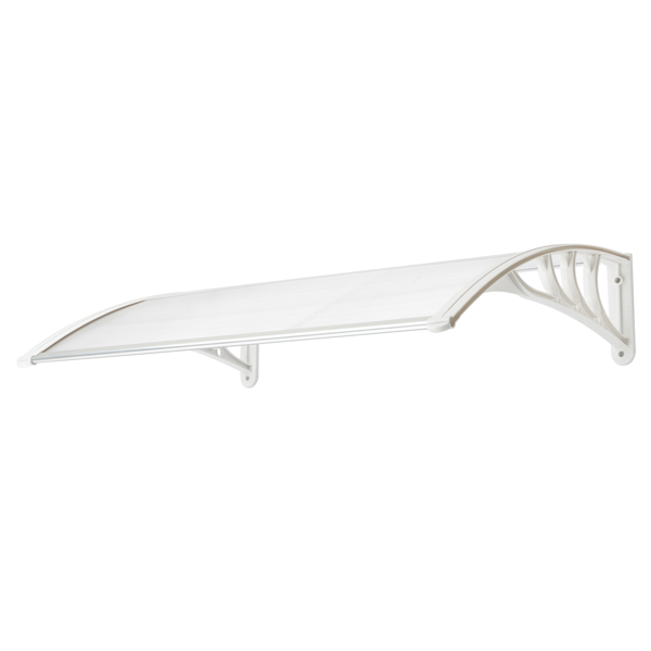 【同款编码：49094033】40*32in 透明板白色支架 雨篷 塑料支架 阳光板 前后铝条-5