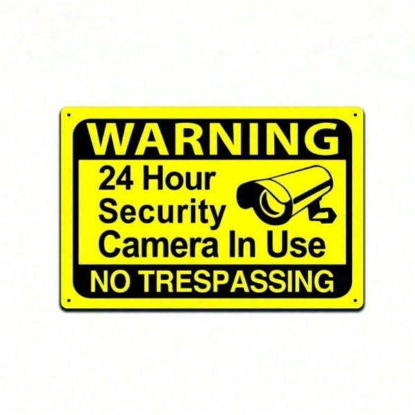 CIFbuy金属监控24小时视频监视安全告示牌适用于居家办公室室外防盗(TikTok、temu下自提)-6