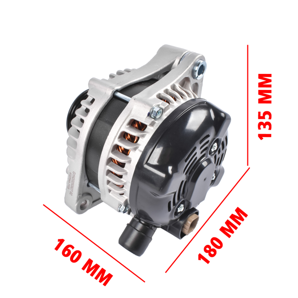 发电机 12V 130A Clockwise Rotation Alternator with 6-Groove Pulley Fits for Saturn Vue Sport Utility 3.5L V6 2004-2007-6