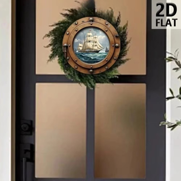 CIFbuy复古航海帆船木牌 海景装饰挂件（TikTok、temu下自提）-6
