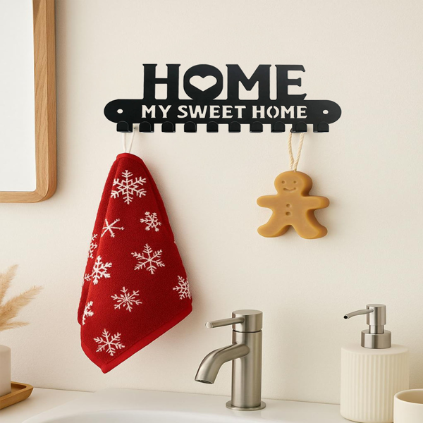 CIFbuy节日2合1钥匙挂钩壁饰 玄关收纳金属钩万圣节圣诞装饰(TikTok、temu下自提)-2