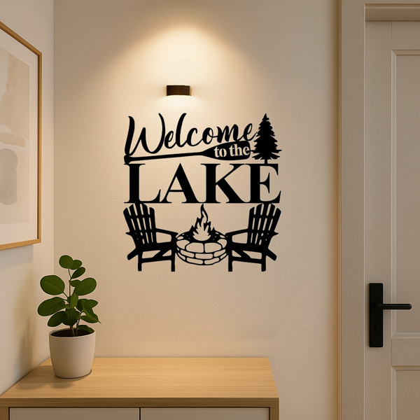 CIFbuy现代抽象湖泊防水防锈铁制墙饰客厅卧室办公室庭院装饰(TikTok、temu下自提)-10