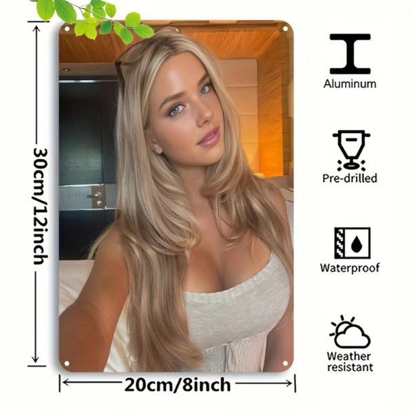 CIFbuy复古金发女士金属壁饰铝艺术客厅装饰（TikTok、temu下自提）-3