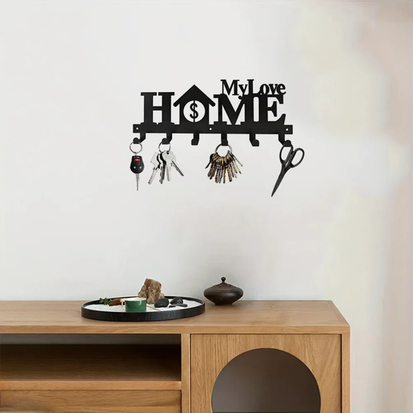 CIFbuy简约黑色墙面挂钩多用途家用收纳挂件（TikTok、temu下自提）-1