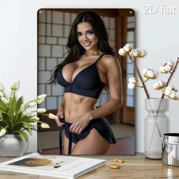 CIFbuy日式动感铁艺墙壁装饰画 黑色红色优雅姿势家居办公装饰 室内外防水(TikTok、temu下自提)