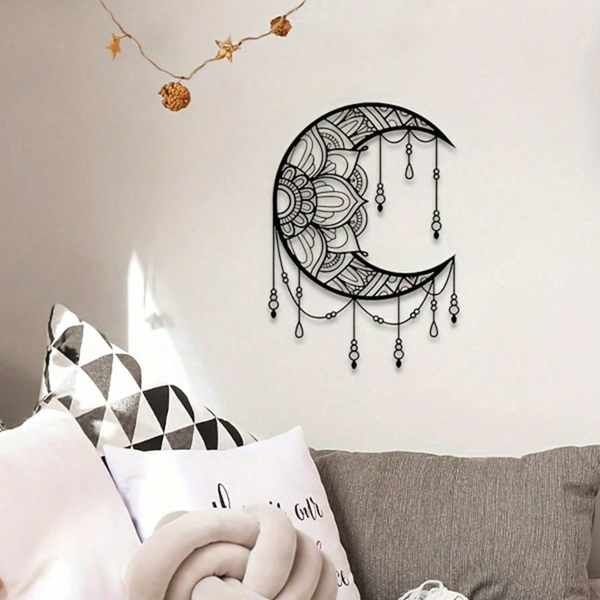 CIFbuy曼陀罗月亮壁饰铁制墙面艺术瑜伽冥想空间装饰(TikTok、temu下自提)-2