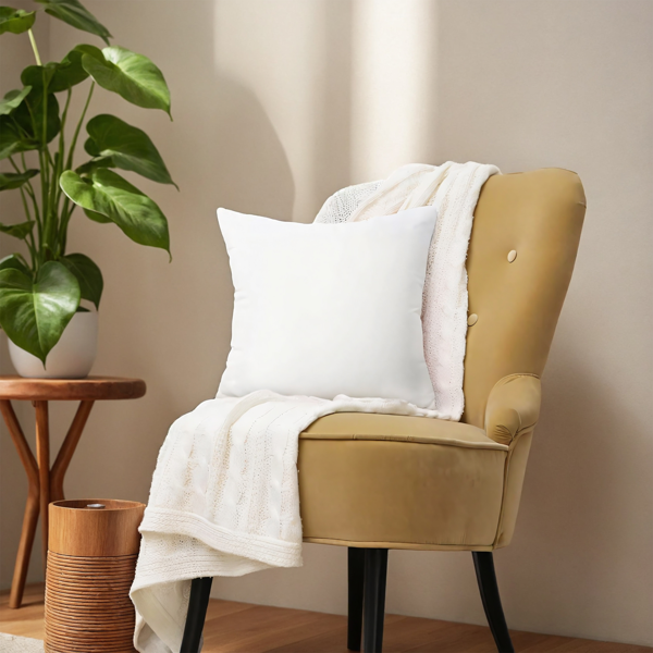 规格精准，用途广泛。两只装18x18英寸白色抱枕，采用高回弹聚酯纤维，提供持久蓬松感。无论置于沙发作为腰靠，还是放在床上作为装饰靠枕，都能出色完成任务。不带枕套，简化您的选择。-5