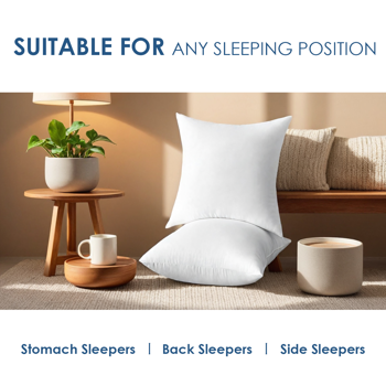 以双只装的价值，提升多个空间的舒适度。这款白色抱枕芯（18英寸）填充饱满，随时为您的沙发和卧室注入柔软氛围。免去枕套的设定，让您拥有完全的搭配自由与更直接的触感。