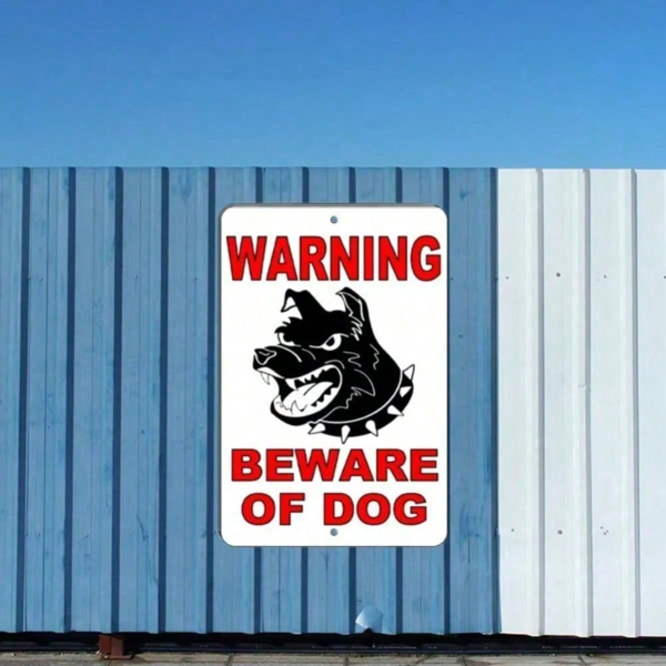 CIFbuy犬类警示牌 庭院安防金属牌 万圣节装饰 TikTok、temu下自提-10