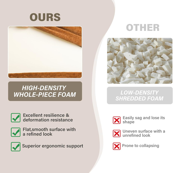 可转换沙发床，带毯子，客厅卧室用无骨云沙发，高密度实心海绵模块化沙发座，棕色-7