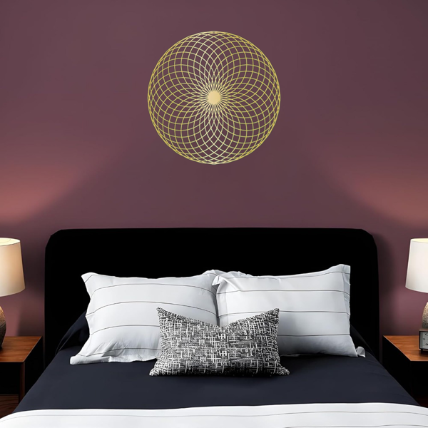 CIFbuy圆形螺旋几何墙饰 奢华现代3D墙面装饰 客厅简约艺术点缀（TikTok、temu下自提）-4