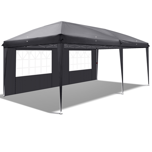 10*20ft  深灰色  6片面-4个窗  28/22MM脚管 10X20MM交叉杆  折叠棚 210D牛津布  喷塑铁管  配拎包 便携-23